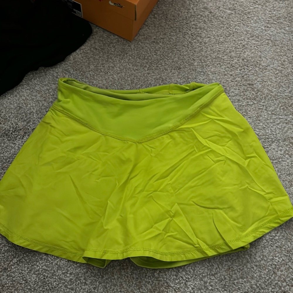 green free people athletic skort